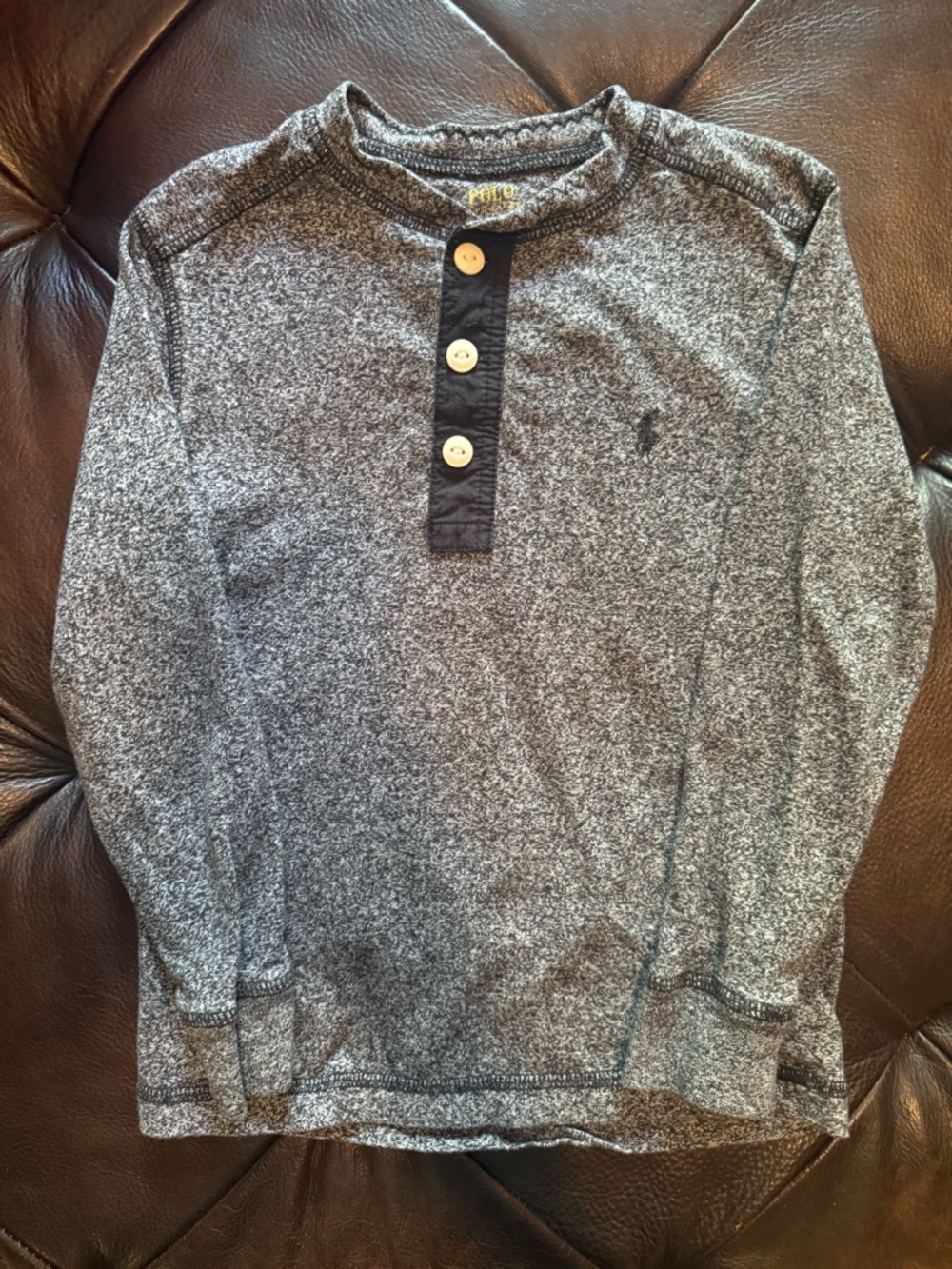 Polo Ralph Lauren 4t gray heathered Henley shirt